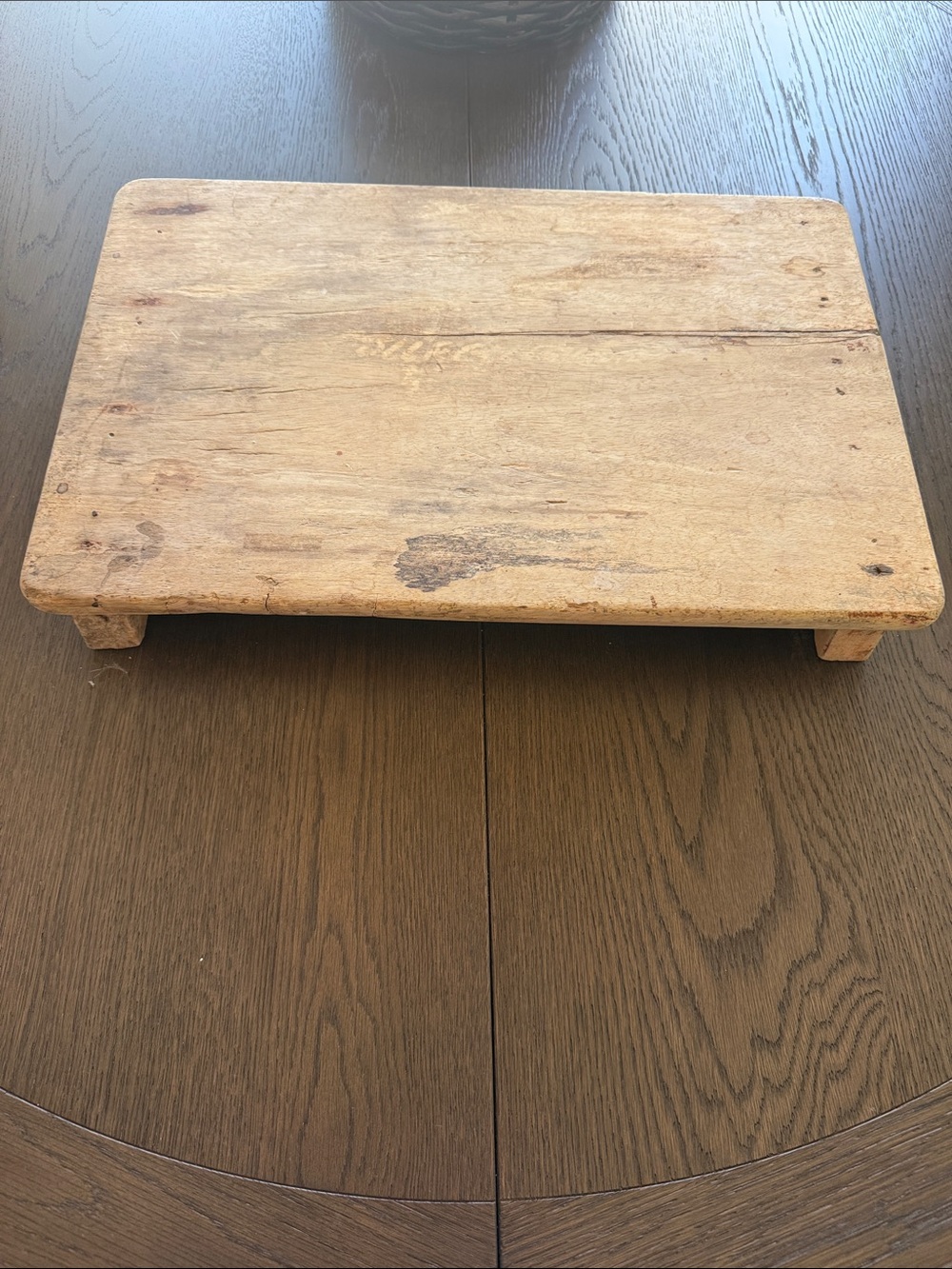 Rustic wood tray stand